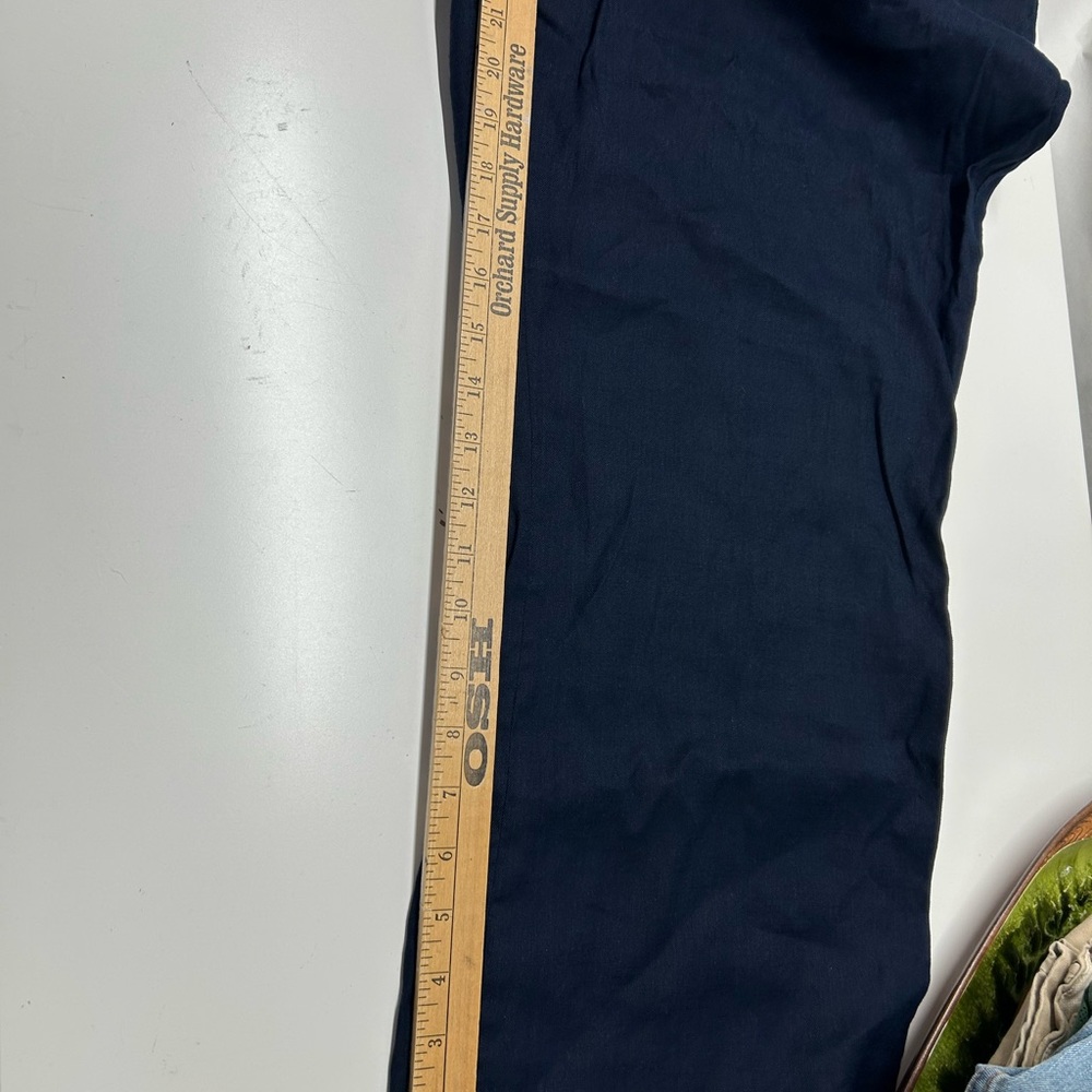 Talbots Navy Blue Linen Wide Leg Pants 20 Women’s Petite - Picture 8 of 8
